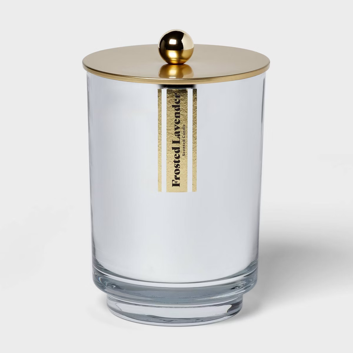 2 Wick Lidded Glass Candle Frosted Lavender 18oz Silver - Threshold™ | Target