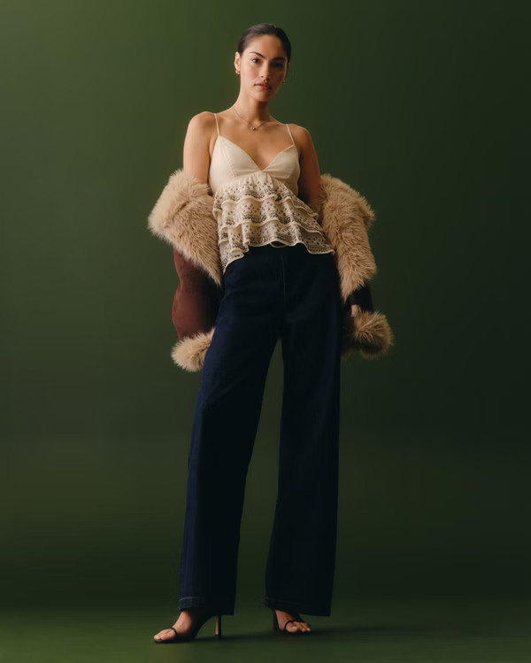 Sequin Tiered Cami | Abercrombie & Fitch (US)