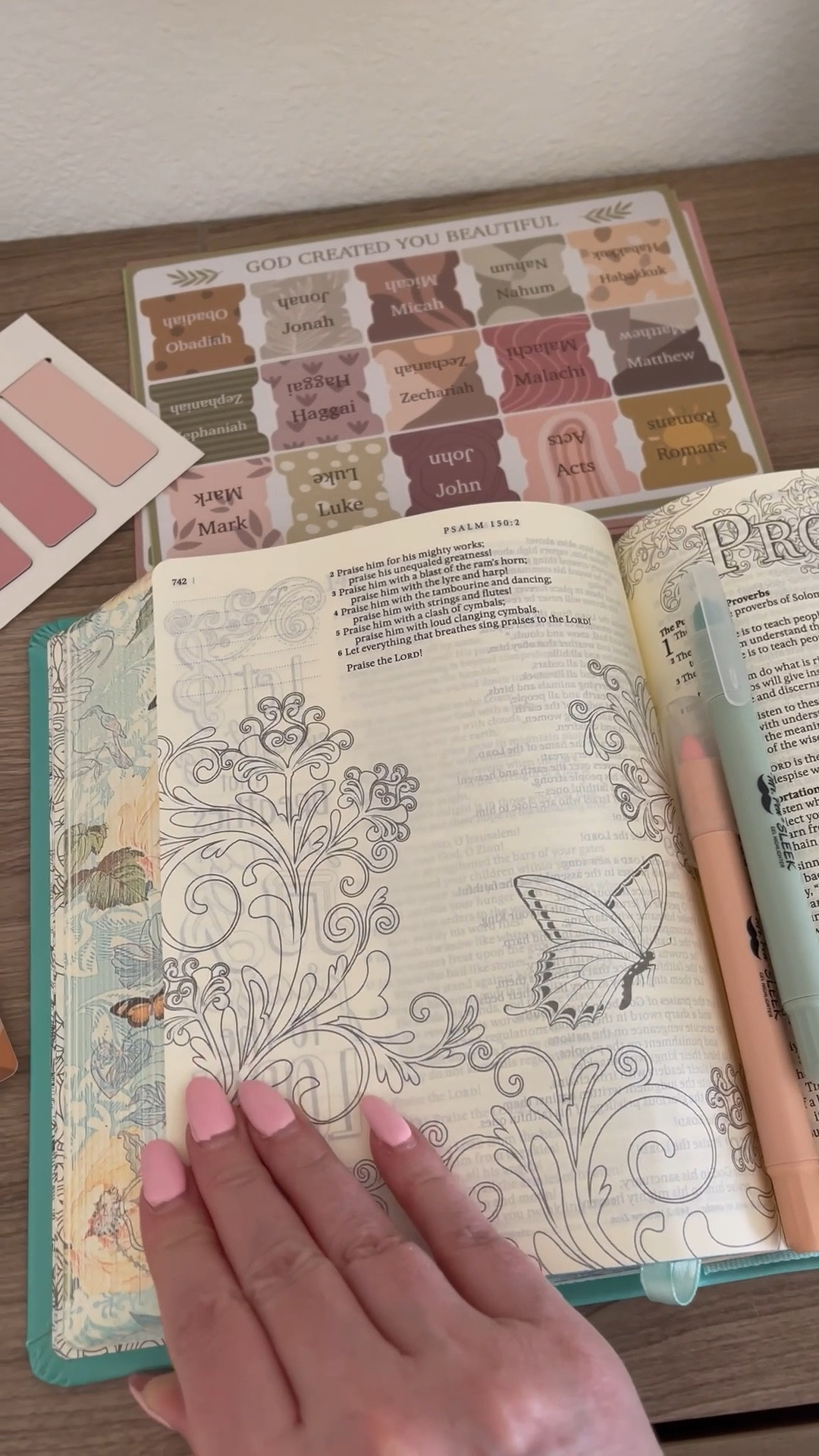 Inspire Journaling Bible and no bleed through highlighter and pens.

#LTKHome #LTKSaleAlert #LTKFindsUnder50