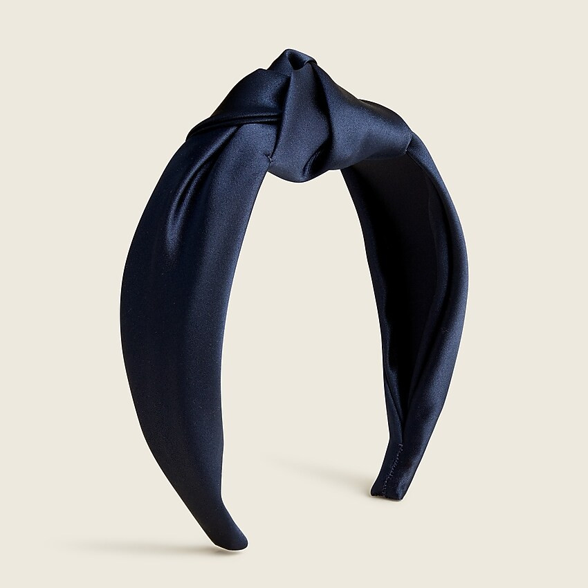 Oversized knot headband in satin | J. Crew US