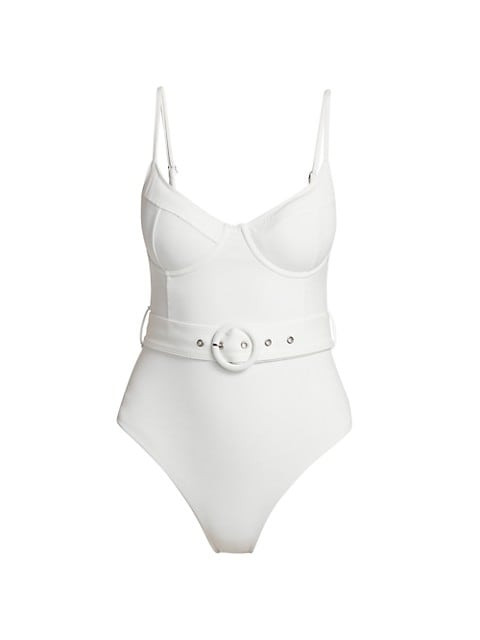 Noa Belted One-Piece Swimsuit | Saks Fifth Avenue