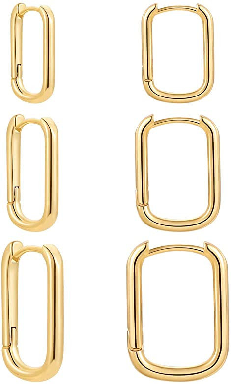 Erpels 3 Pairs Small Gold Hoop Earrings for Women Girls Dainty Mini Cartilage Hoop Earrings Hypoa... | Amazon (US)