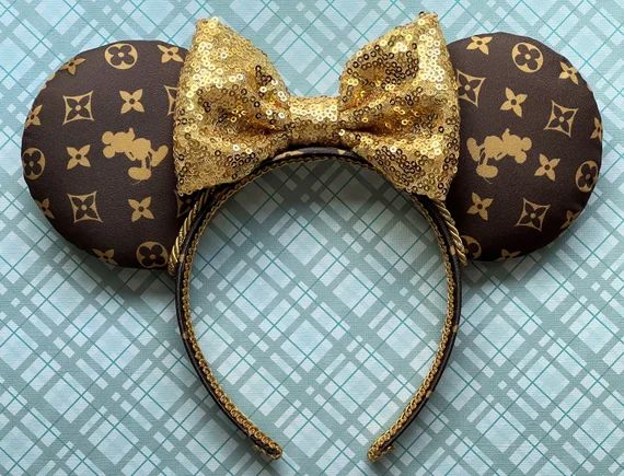 Brown and Gold Inspired Mouse Ears | Etsy | Etsy (ES)