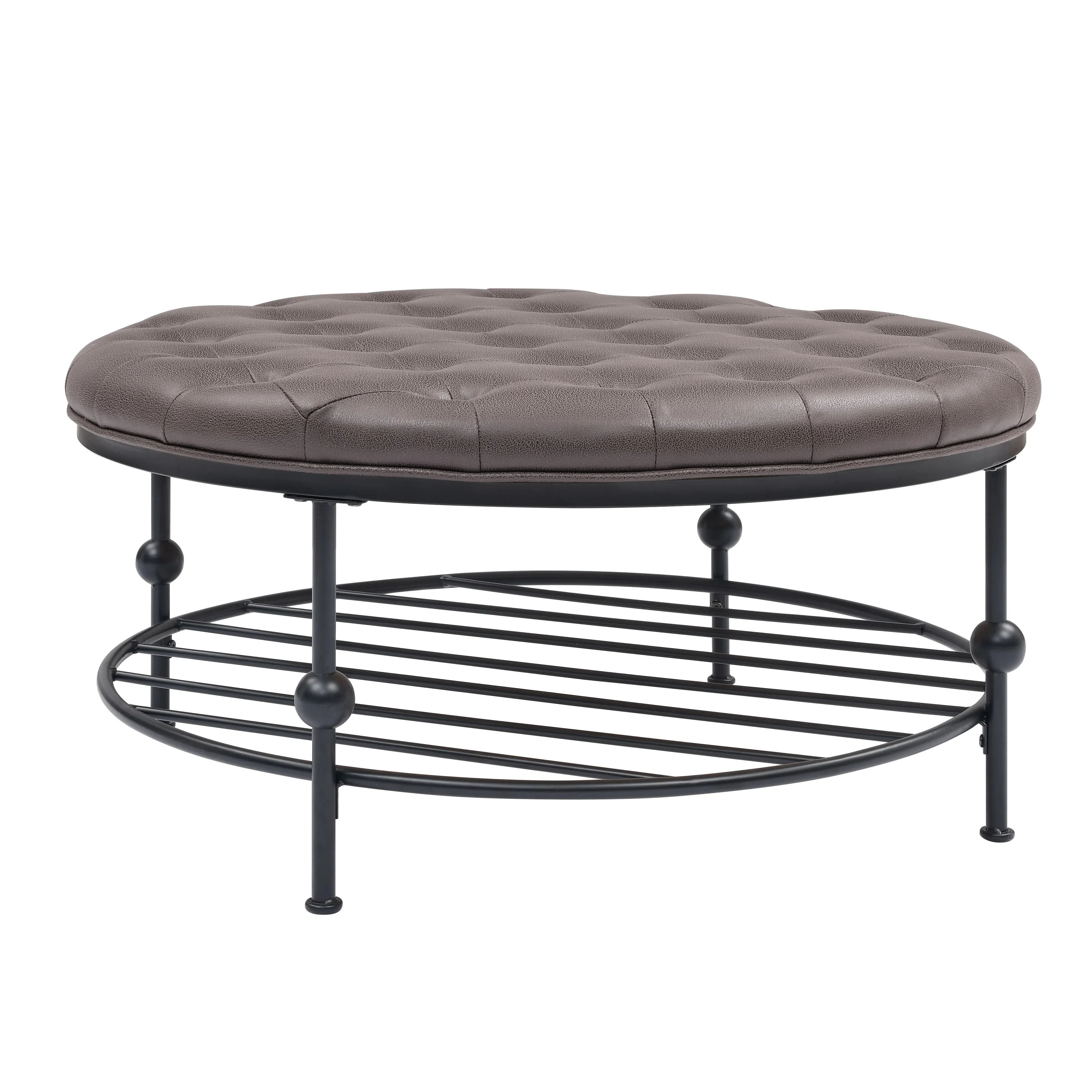 Jacki Faux Leather Ottoman | Wayfair North America