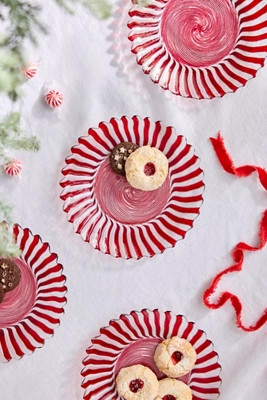 Candy Cane Glass Side Plates, Set of 4 | Anthropologie (US)