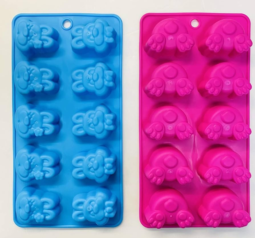 Good Old Values Easter Bunny shaped Ice Cubes Tray Flexible Ice Cube Mold Bunny Heads and Bunny T... | Amazon (US)