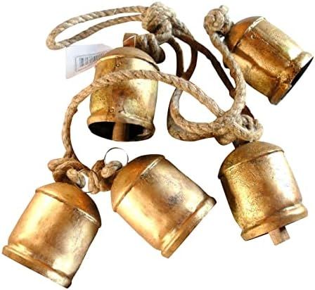 Amazon.com: Hanging Harmony Giant Cow Bells, Vintage Style Metal Christmas Bells for Decoration, ... | Amazon (US)