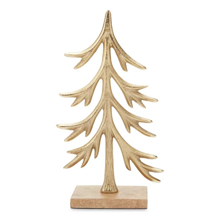 Holiday Time Gold Tree, 10-inch - Walmart.com | Walmart (US)