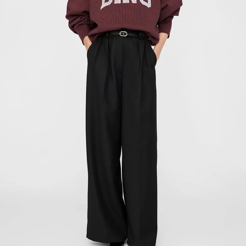 ANINE BING Bradie Sweatshirt Bing - Deep Burgundy - Red - XS | Verishop