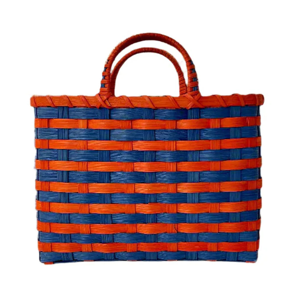 Retro-Travel Tote in Royal Blue & Tiger Lily | Over The Moon