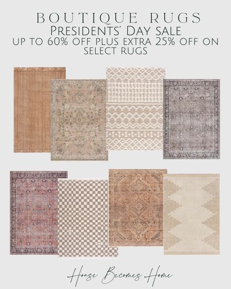 Boutique Rugs Presidents’ Day sale! Up to 60% off plus extra 25% off select rugs! 

#LTKhome #LTKsalealert #LTKSeasonal