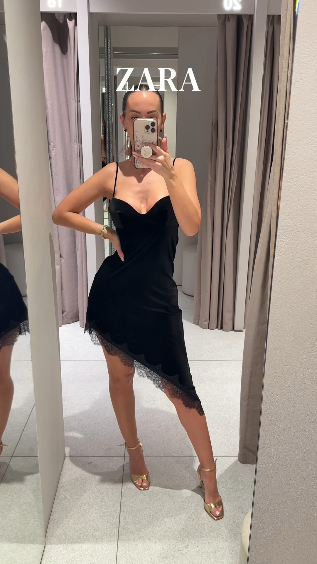 Elegant and sexy ✨ flowy black velvet & lace dress from Zara 

Code: 4772/251/800

Alternatives linked 

#LTKTall