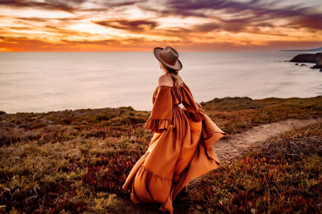 Leila Women's Boho Dress | Muslin Vintage Dress | Dress For The Session | Maternity Dress | Photo... | Etsy (US)