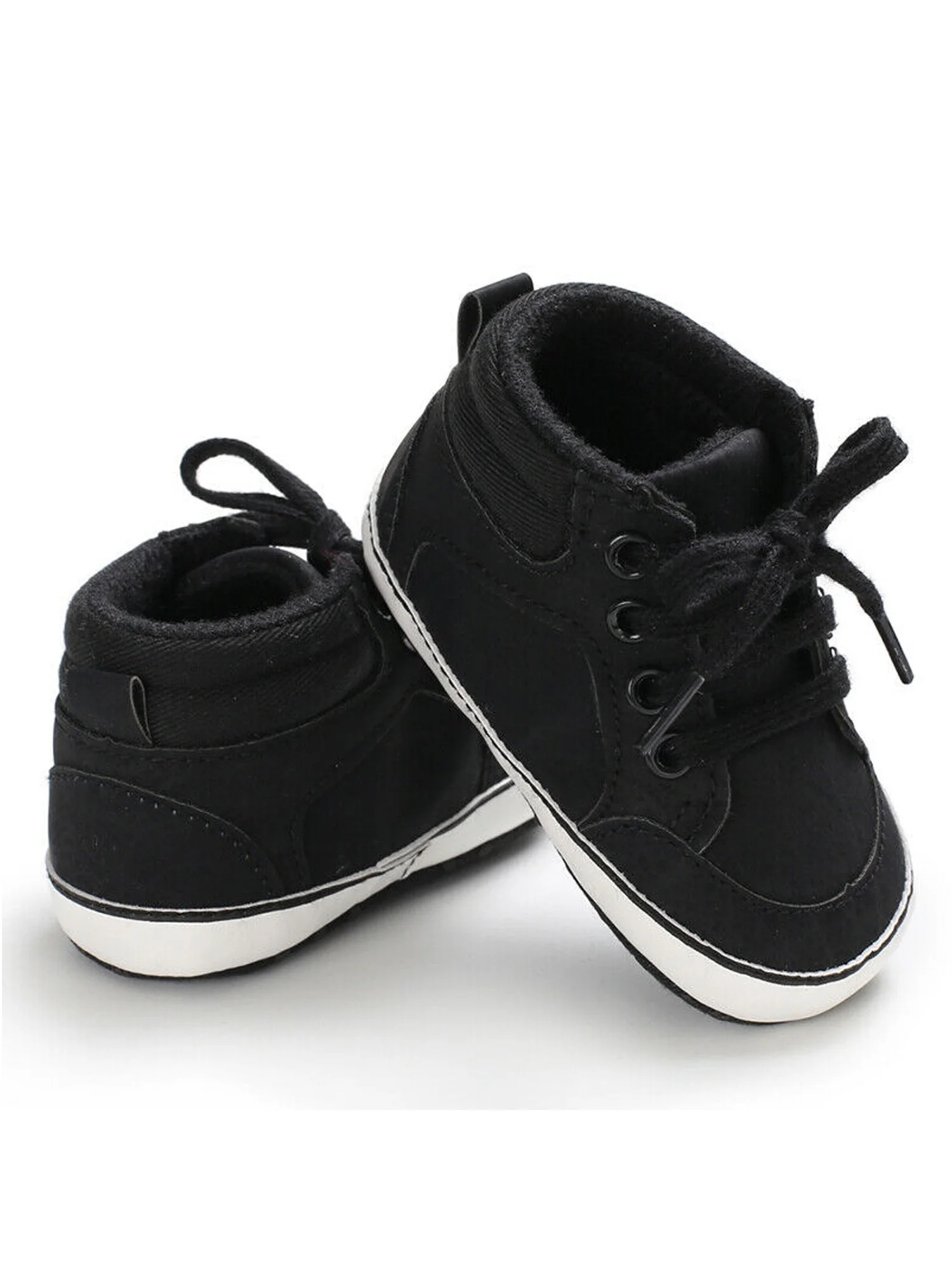 Newborn Baby Kids Girl Boys Cute Cotton First Walkers Lace-Up Sneakers Shoes | Walmart (US)