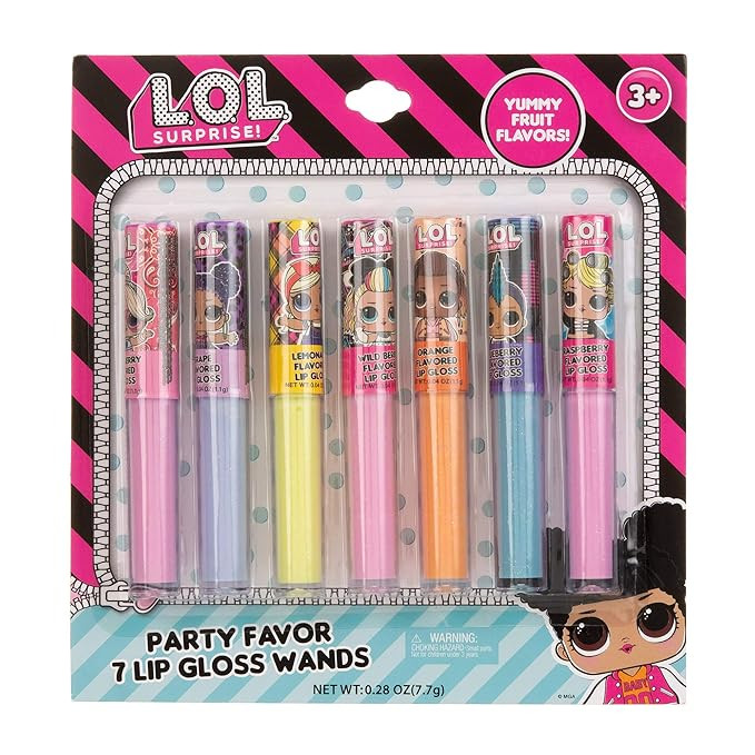 L.O.L Surprise 7-Pack Lip Gloss for Girls, Lol Lip Gloss | Amazon (US)