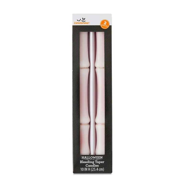 Bleeding Taper Candles, 10", 2 Pieces, Halloween by Way To Celebrate | Walmart (US)