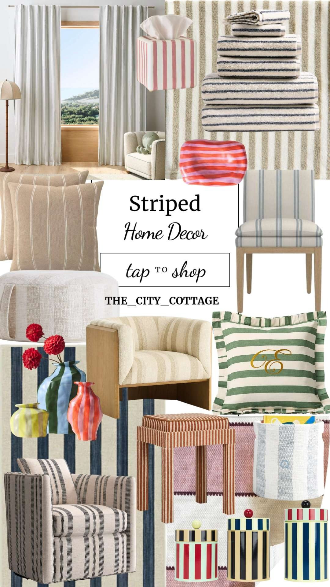 Striped home decor is having a major moment 🤍✨ 

From coastal stripes to modern graphic lines, these pieces instantly add depth, texture, and that effortlessly curated designer look. 

Think Williams Sonoma dining chairs, Anthropologie ceramics, Dusen Dusen canisters, Ruggable striped rugs, and the chicest striped pillows + accents to mix and match throughout your home. Perfect for coastal, Parisian, modern, and elevated neutral interiors. 

Save this for your next home refresh 🏡🖤

#stripedhomedecor #stripeddecor #homedecorinspo #interiorinspo #coastalinteriors #modernhome #neutralhome #designerhome #luxuryhome #anthropologiehome #crateandbarrel #williams-sonoma #westelm #ruggable #wayfairhome #targethome #hmhome #kidsroomdecor #outdoordecor #pillowinspo #ruggoals #accentchairs #homeaesthetic #ltkhome #ltkfinds #ltkdecor #viralhome #homegoals  

 #LTKSeasonal #LTKHome