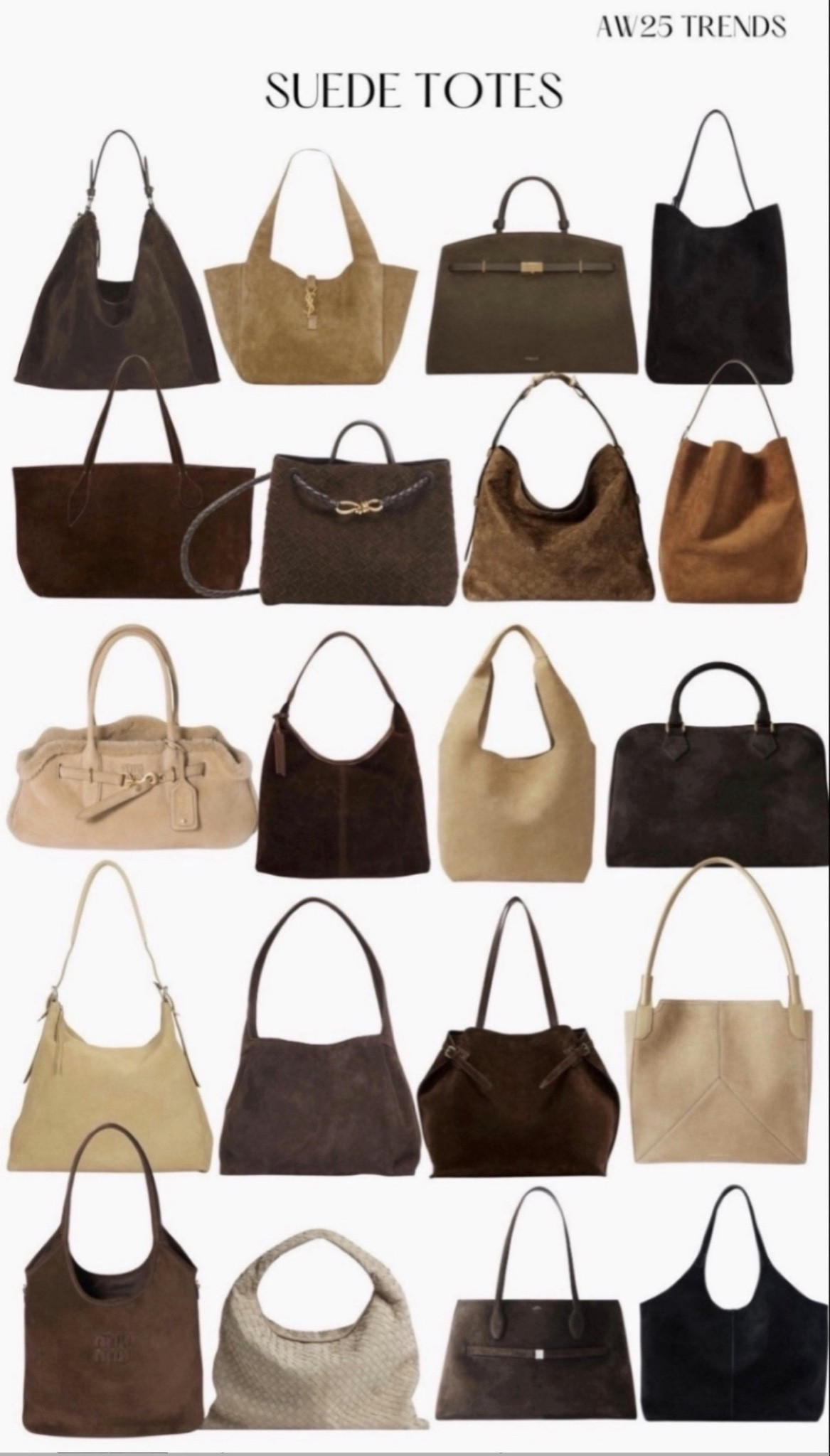 Autum/winter 2025-2026 trends: suede totes 
#tote #suede #bag #hobo #slouchy #falltrends #brown #espresso #black #beige #LTKItBag#LTKCyberWeek

#LTKWorkwear #LTKSeasonal #LTKHoliday #LTKGiftGuide