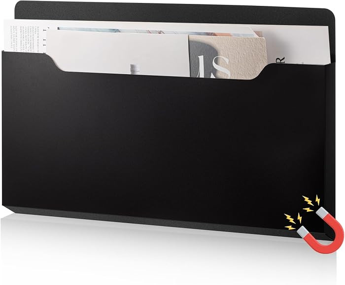 Feifeiya Magnetic File Holder Wall, 13.8 x 8.3 Inch, Horizontal, Black | Amazon (US)