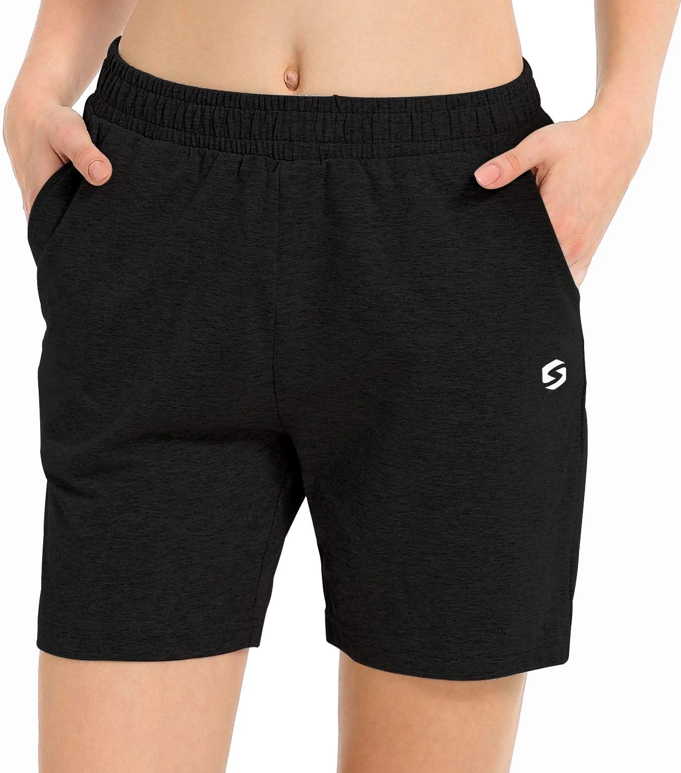 Women's 5" Activewear Lounge Bermuda Shorts Gym Jogger Yoga Shorts with Pockets | Amazon (US)