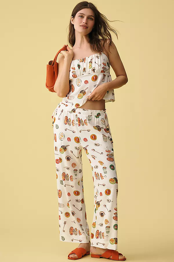 Nora Cotton-Linen Pull-On Pants | Anthropologie (US)