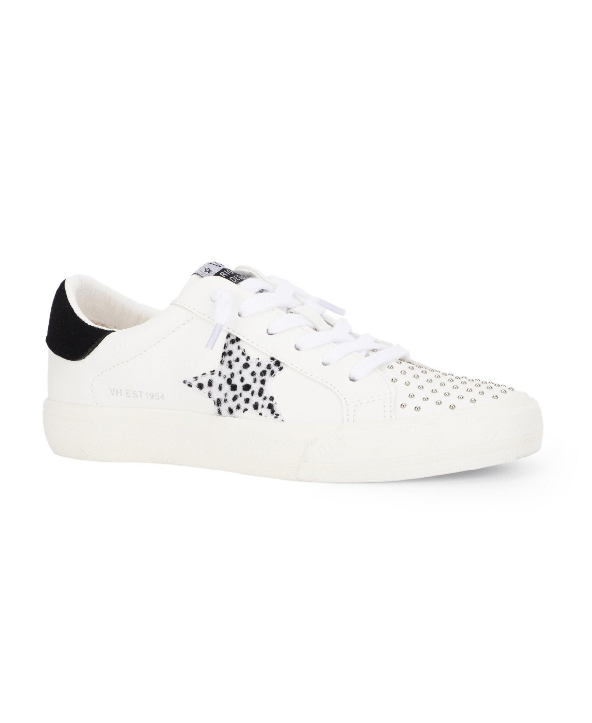 Grande - White Studded Cheetah Mix Women's's Sneaker by - White | Macy's