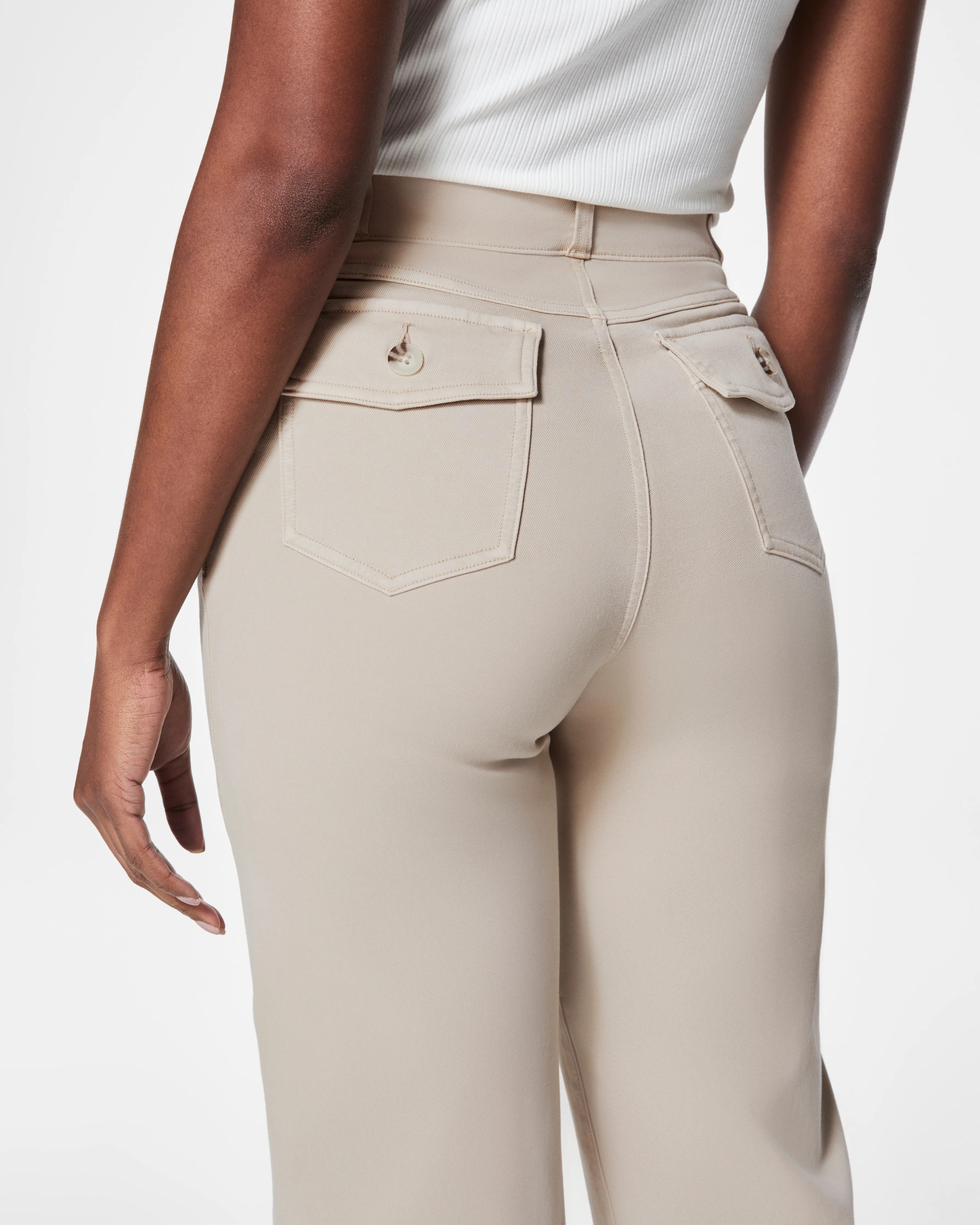 Stretch Twill Cropped Pant | Spanx