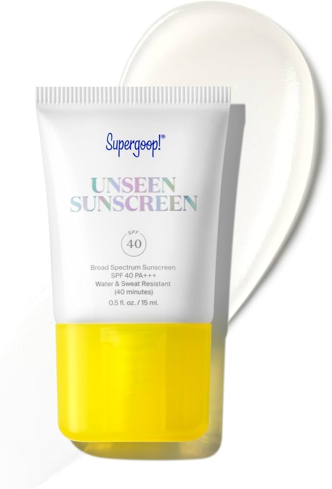 Supergoop! Unseen Sunscreen - SPF 40 - Clear & Invisible Face Sunscreen + Broad Spectrum + Makeup... | Amazon (US)