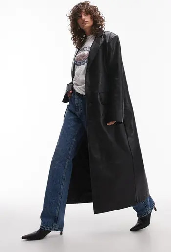 Topshop Faux Leather Coat | Nordstrom | Nordstrom