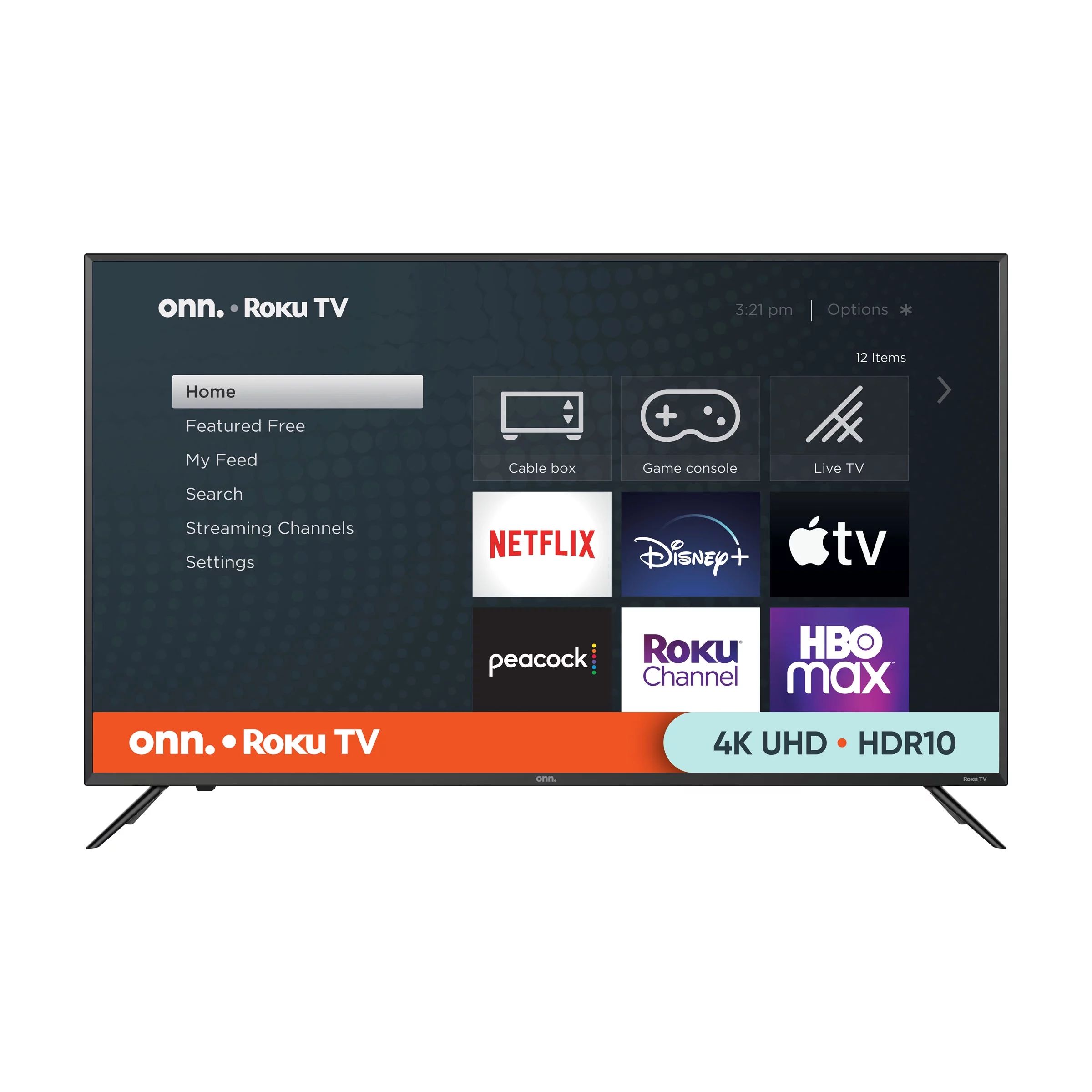 onn. 50" Class 4K UHD (2160P) LED Roku Smart TV HDR (100012585) - Walmart.com | Walmart (US)