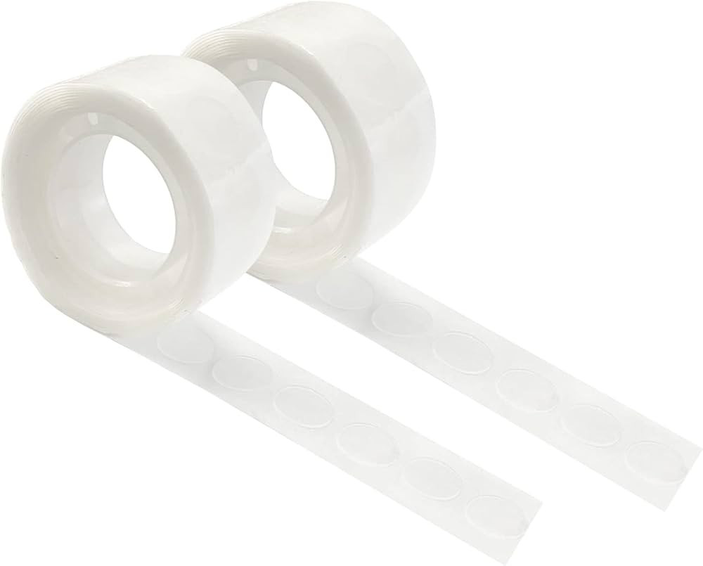 HANWER 200 PCS Glue Points for Balloons, Removable Sticky Point Tape, Adhesive Double Sided Clear... | Amazon (US)