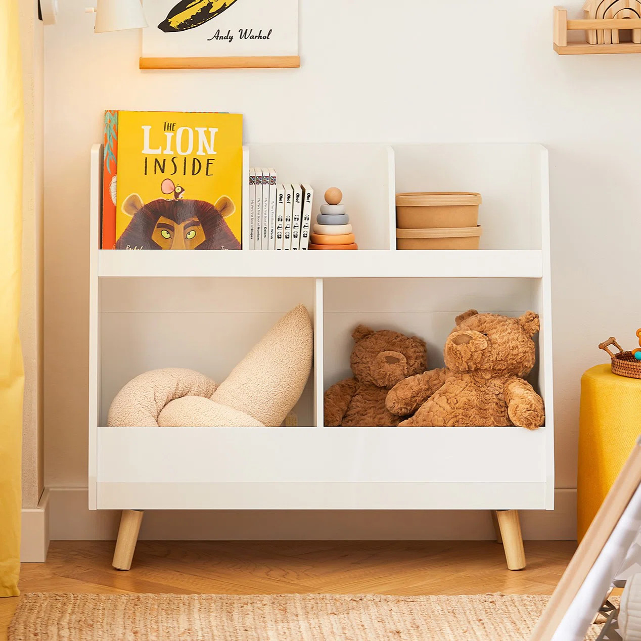 Isabelle & Max™ 2-Tier Open Bookcase with Feet 5 Cube Toy Storage Display Organizer & Reviews |... | Wayfair North America