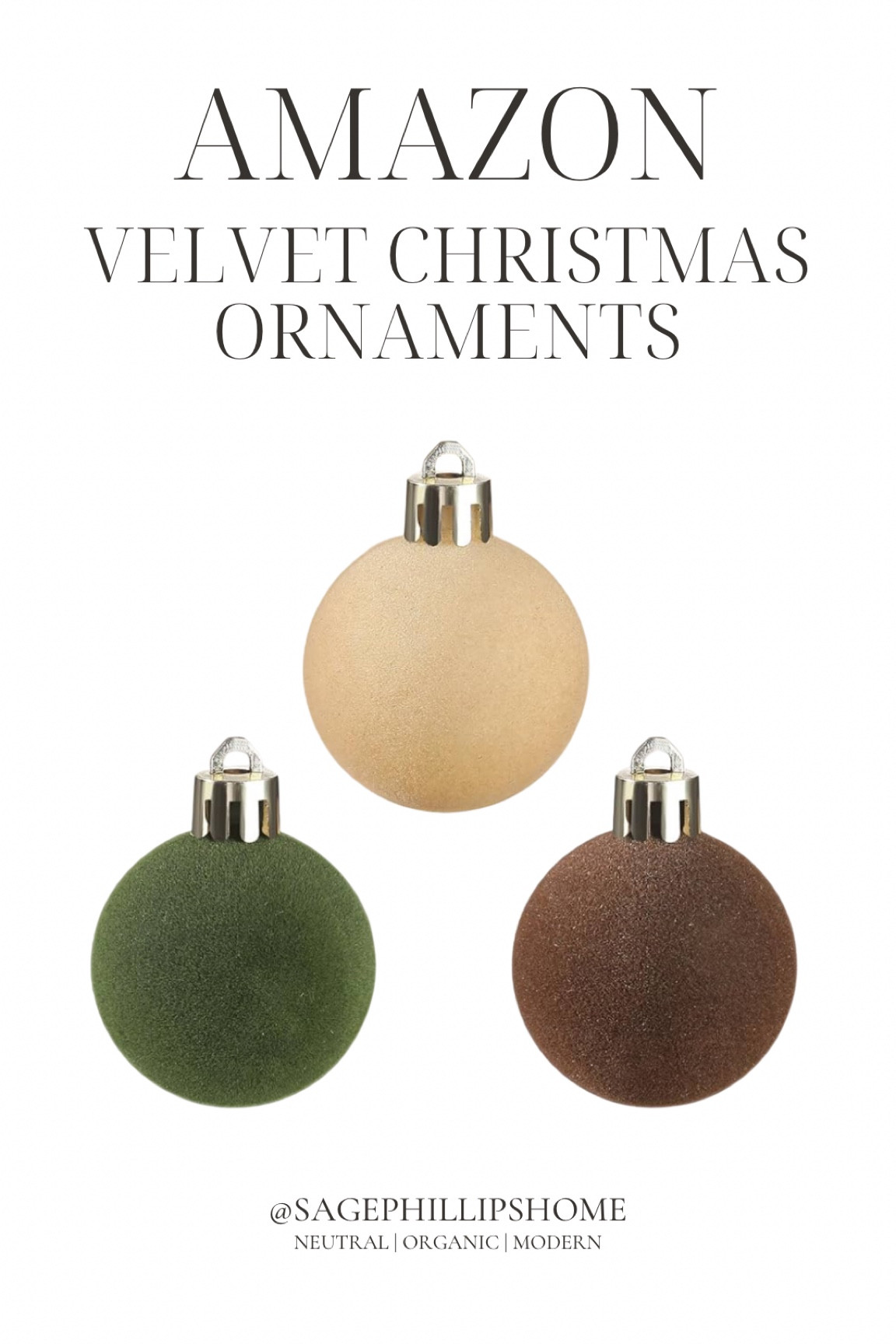 I’m obsessed with these neutral velvet Christmas ornaments! 🎄 They’re perfect for adding that minimal, organic, earthy holiday vibe to your decor. So soft, simple, and cozy—exactly what I love for the holidays! 

#LTKcanada #LTKautumn #LTKsale
