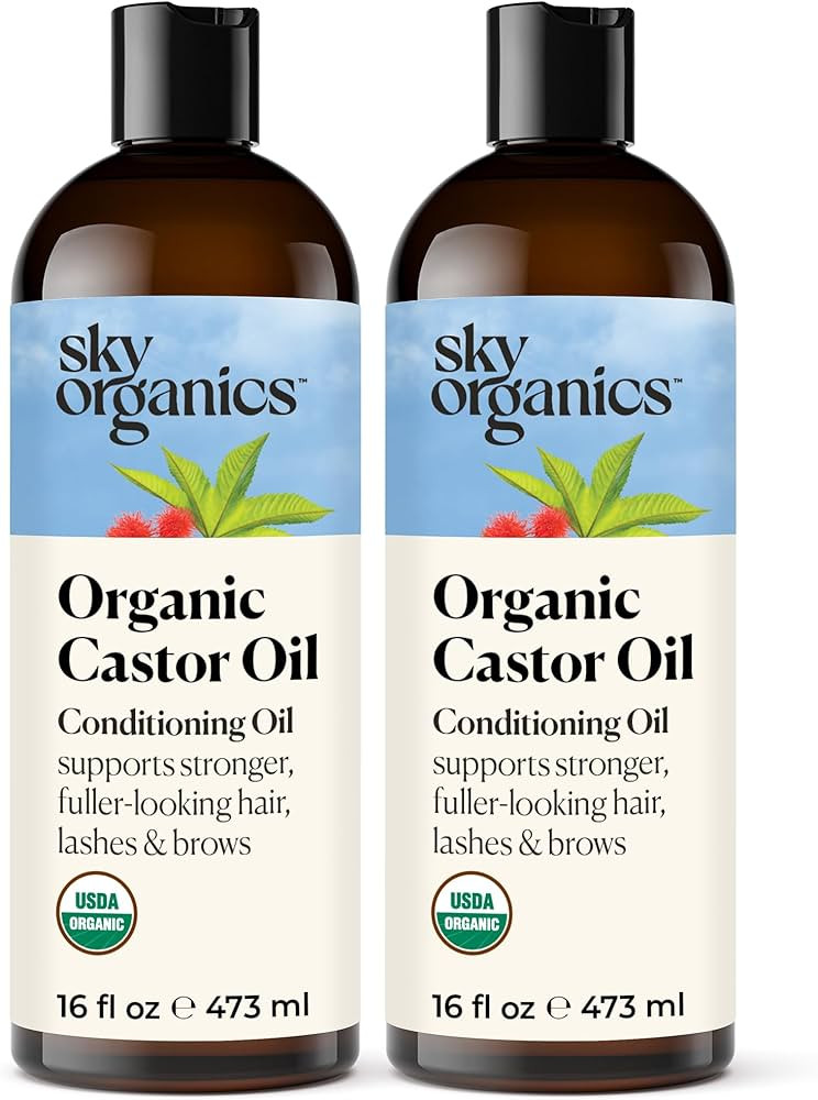 Sky Organics - Castor Oil Organic - Volumizing Hair Oil - Scalp, Lashes, Brows - Pure Castor Oil ... | Amazon (US)