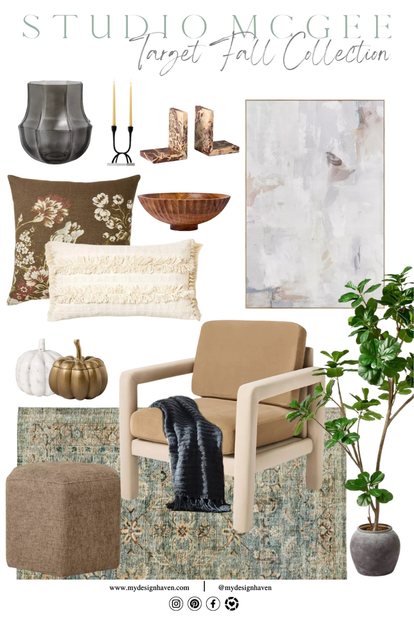 Have you checked out Studio McGee’s new fall collection at Target? We're absolutely loving every detail! From the oversized artwork and bronze floral-patterned pillows to the brass pumpkin storage, each piece is crafted with such elegance and beauty.

#LTKFindsUnder100 #LTKSeasonal #LTKHome