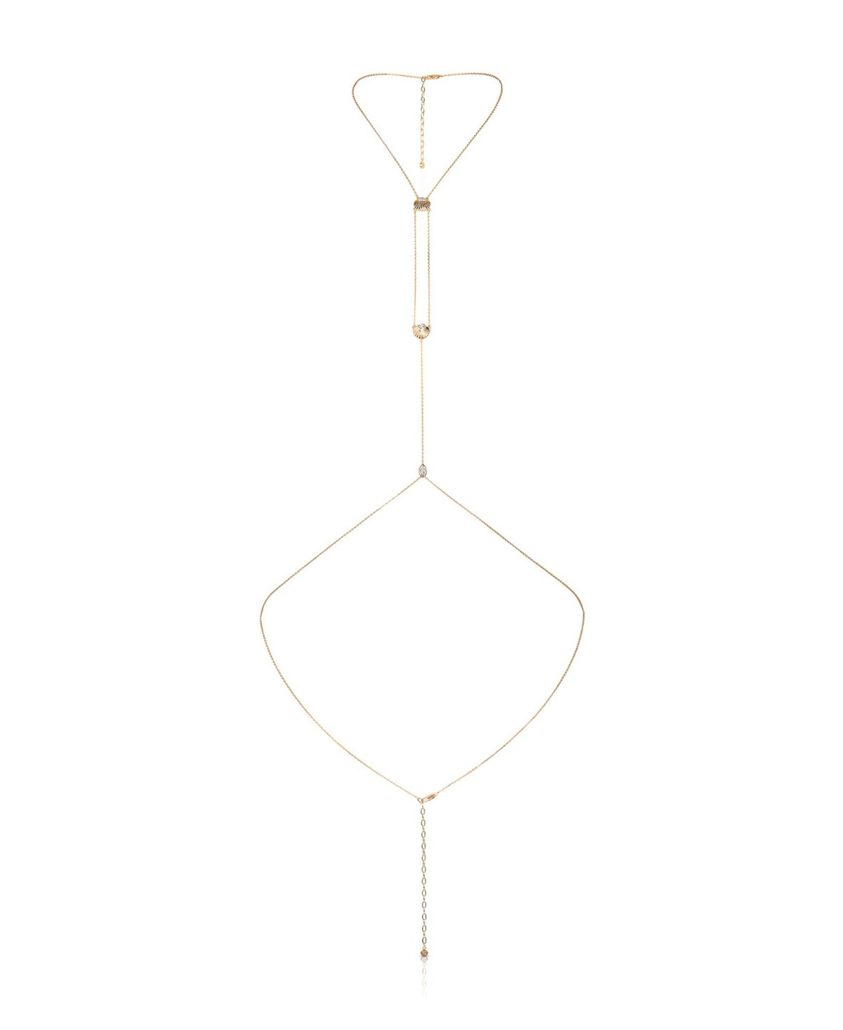 Ettika Dainty Shell Body Chain - Gold | Macy's
