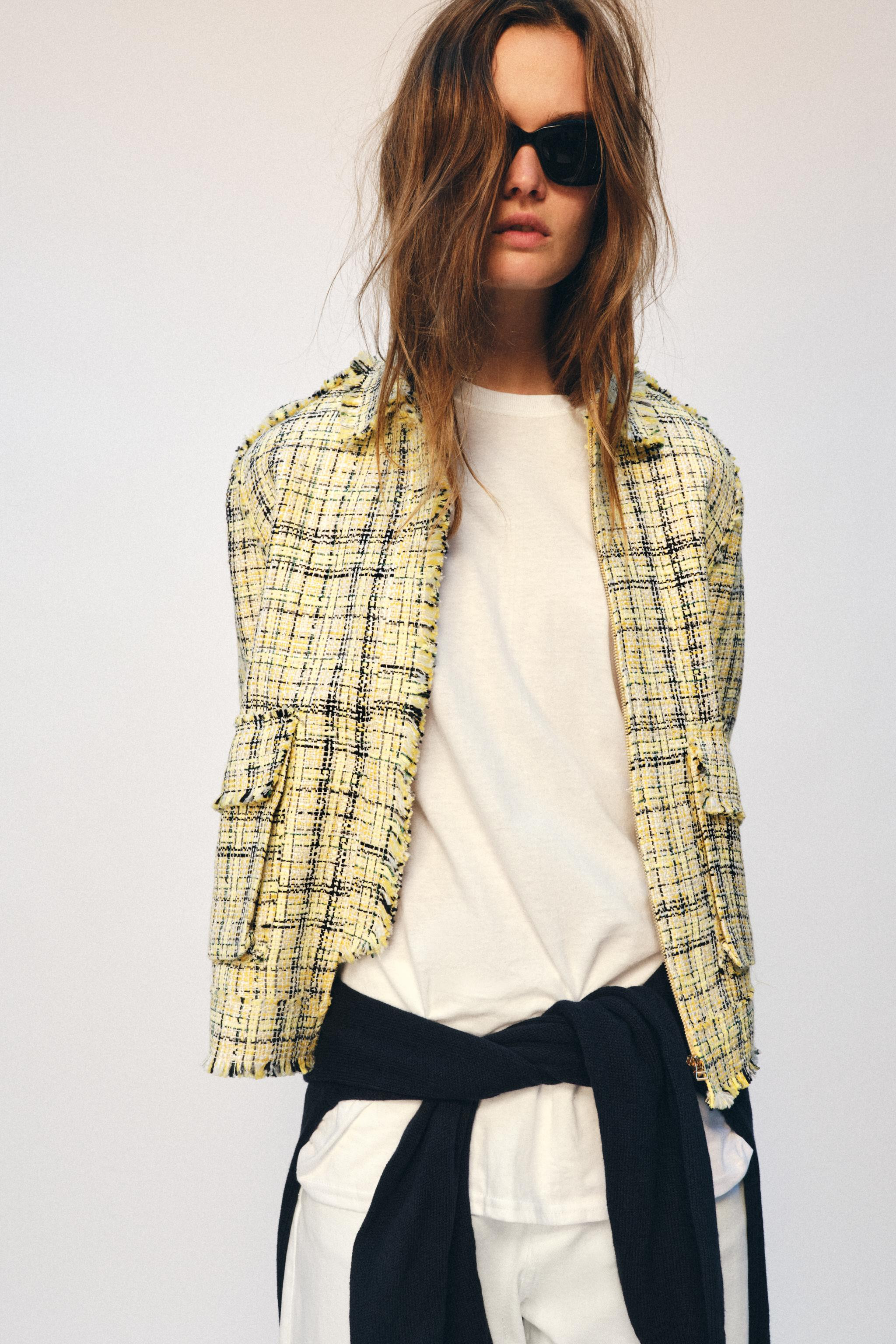 ZW COLLECTION TEXTURED PLAID JACKET | Zara US