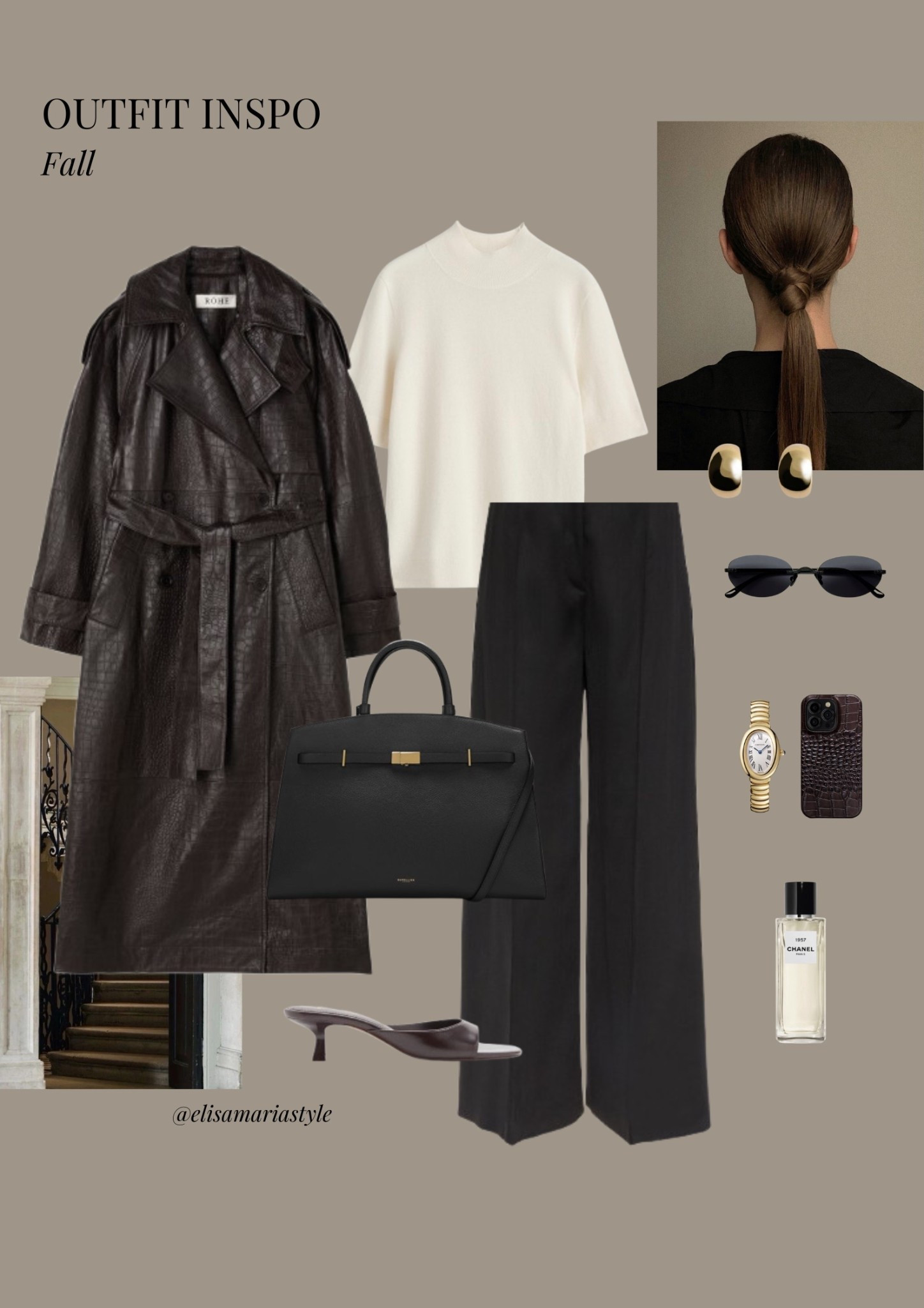 Chic croc leather coat outfit idea for fall 🤎

#LTKFashionMonth #LTKautumn #LTKbag