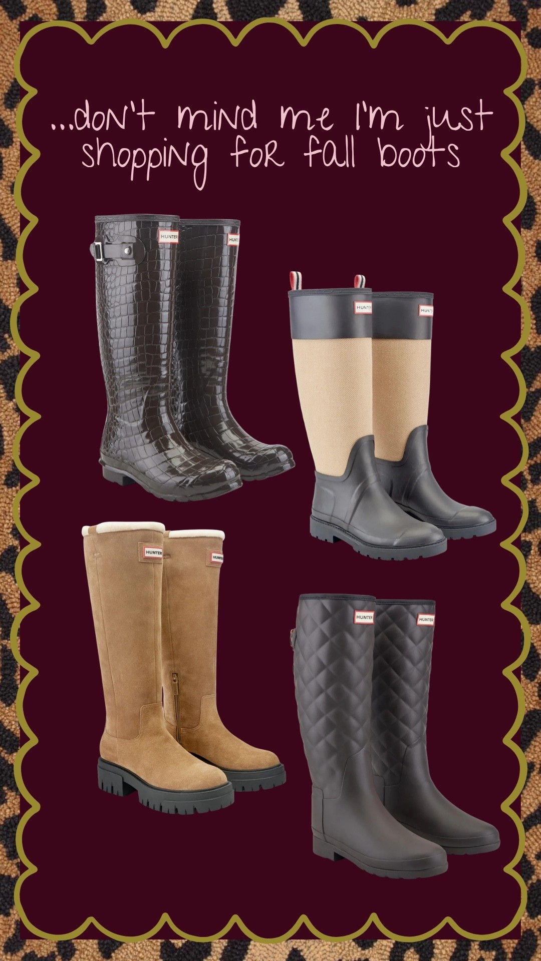 Obsessing over these new Hunter Boots!!!

#LTKgrwm #LTKootd #LTKdayinmylife