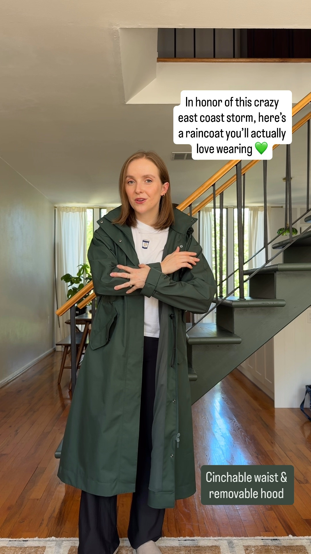 Adult raincoat you’ll love wearing
Cinchable waist and removable hood
Wearing xs 
Sleep trench design

#LTKootd #LTKPetite #LTKdayinmylife