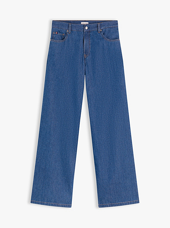 70s High Rise Wide Leg Jeans | Blue | Tommy Hilfiger | Tommy Hilfiger UK