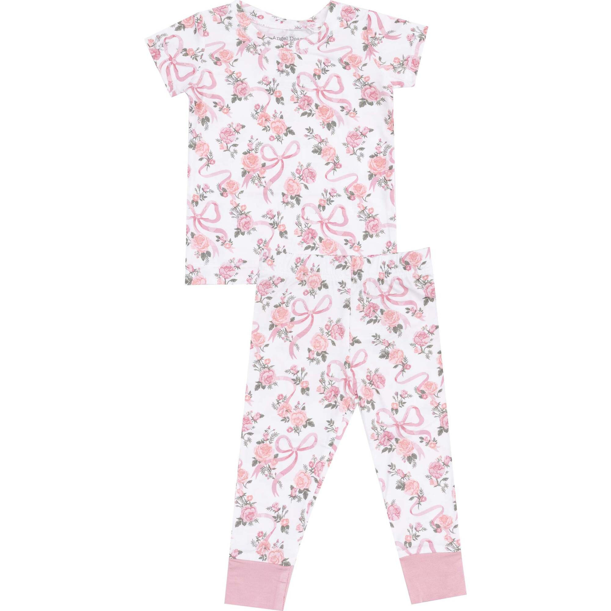 Short Sleeve Loungewear Set, Ribbons and Flowers | Maisonette