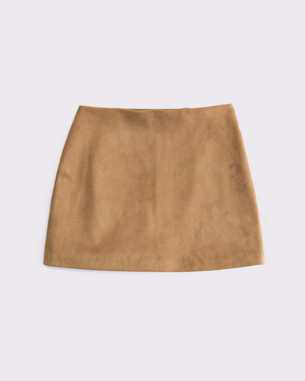 The A&F Scarlett Vegan Suede Mini Skort | Abercrombie & Fitch (US)