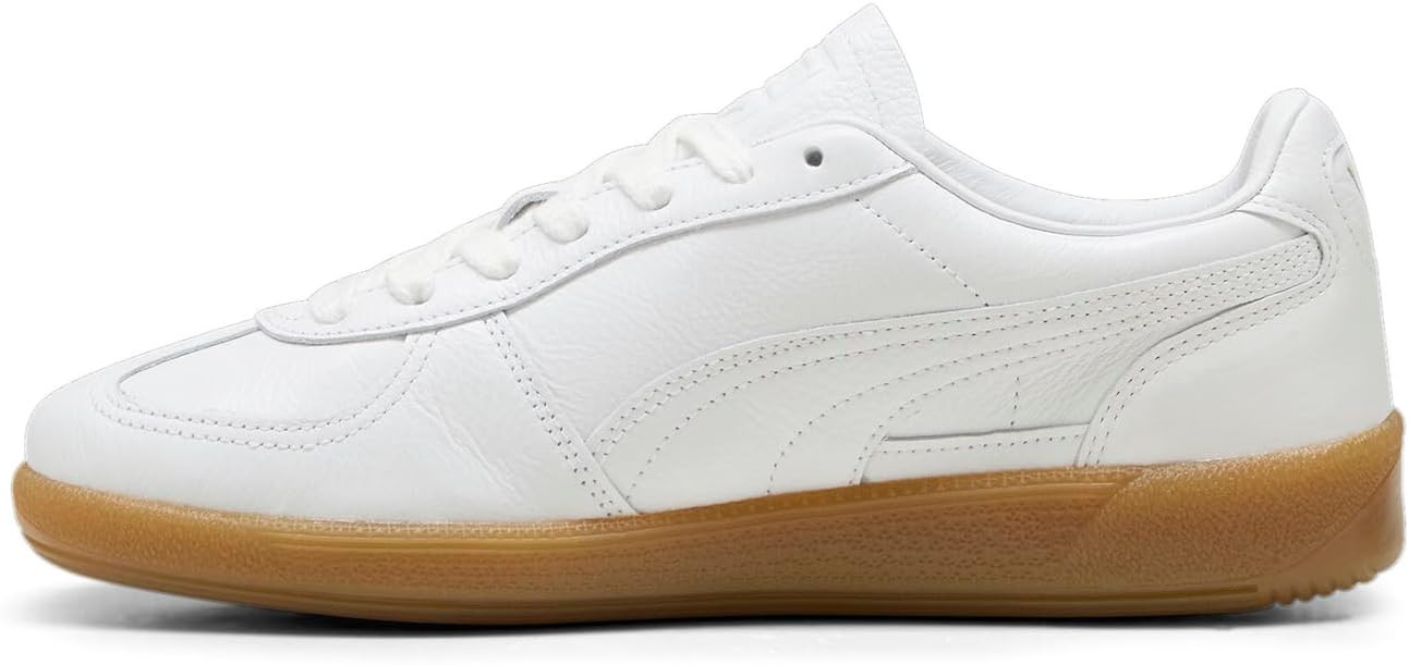 PUMA Mens Palermo Premium Lace Up Sneakers Shoes Casual - White | Amazon (US)