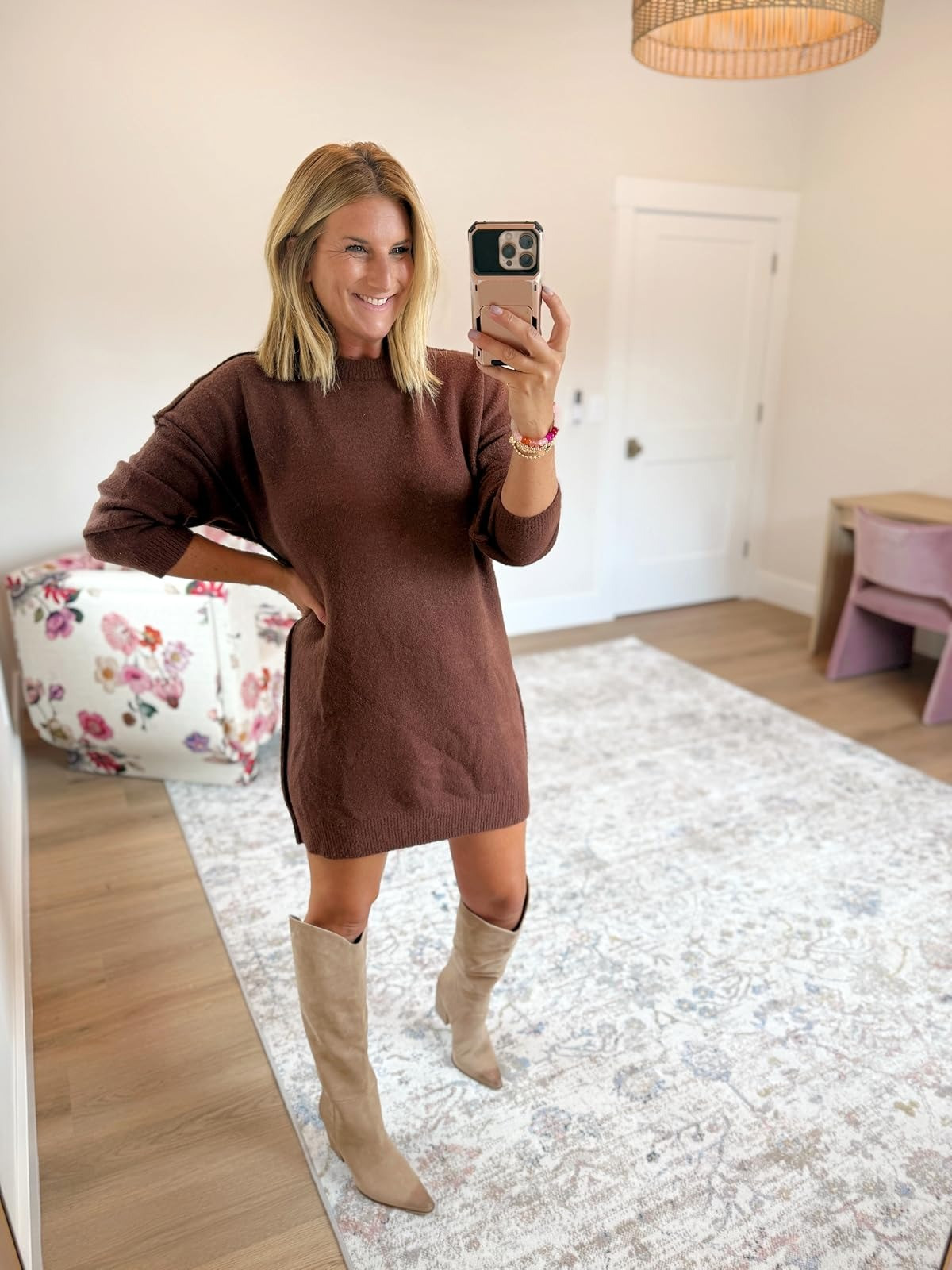 A fall classic! The fit and seam details of this sweater dress are perfect and it's comfortable too. Fit tip; True to size, wearing in Medium in Solid Coffee! #amazon #dress #amazondress 

 #LTKFindsUnder50