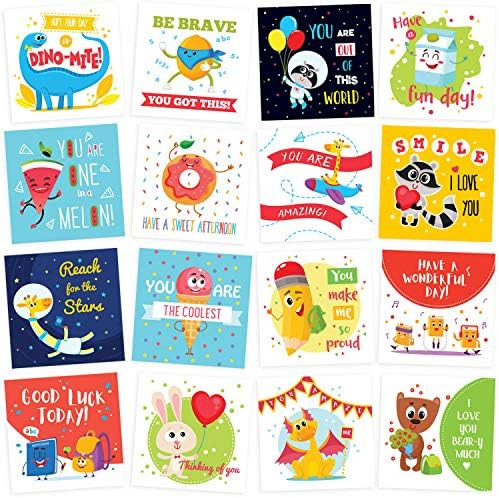 Lunch Box Notes for Kids - 60 Cute Inspirational and Motivational Thinking of You Cards for Boys ... | Amazon (US)