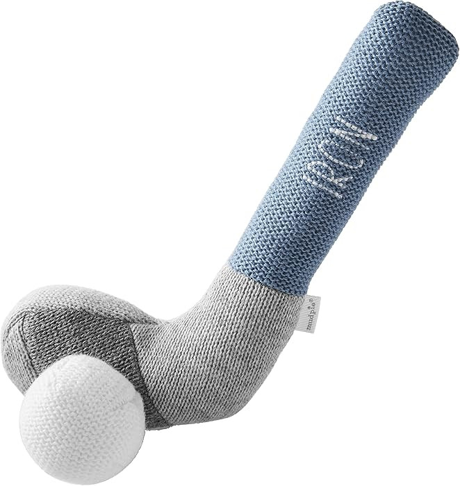 Mud Pie Children's Goft Knit Rattle, Blue Iron Club | Amazon (US)