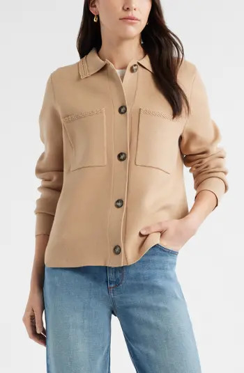 Caslon® Sweater Shirt Jacket | Nordstrom | Nordstrom