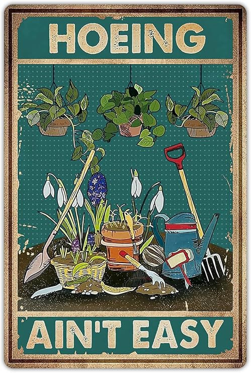 Artlunar Funny Garden Sign Outside Decor - Humorous Gardening Gift for Women Enthusiasts, 12" x 8... | Amazon (US)