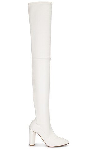Bottega Veneta Tripod Thigh High Boot in White - Cream. Size 39.5 (also in ). | FWRD 